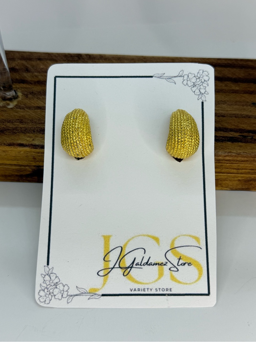 Napier Gold Textured Dome Stud Earrings - Gold